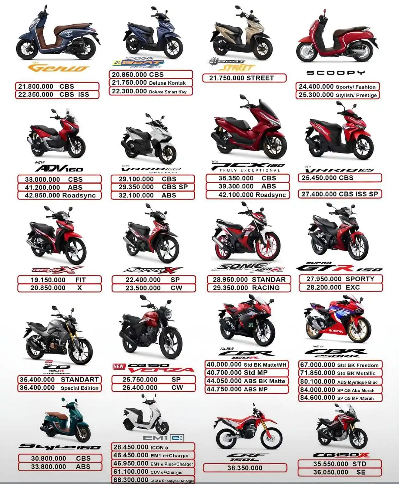 Brosur Promo Harga Cash Kredit Motor Honda Pasuruan Brosur Promo Harga Cash Kredit Motor Honda Pasuruan